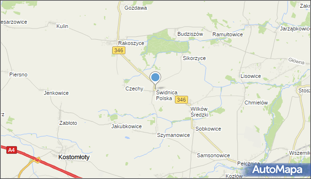 mapa Świdnica Polska, Świdnica Polska na mapie Targeo